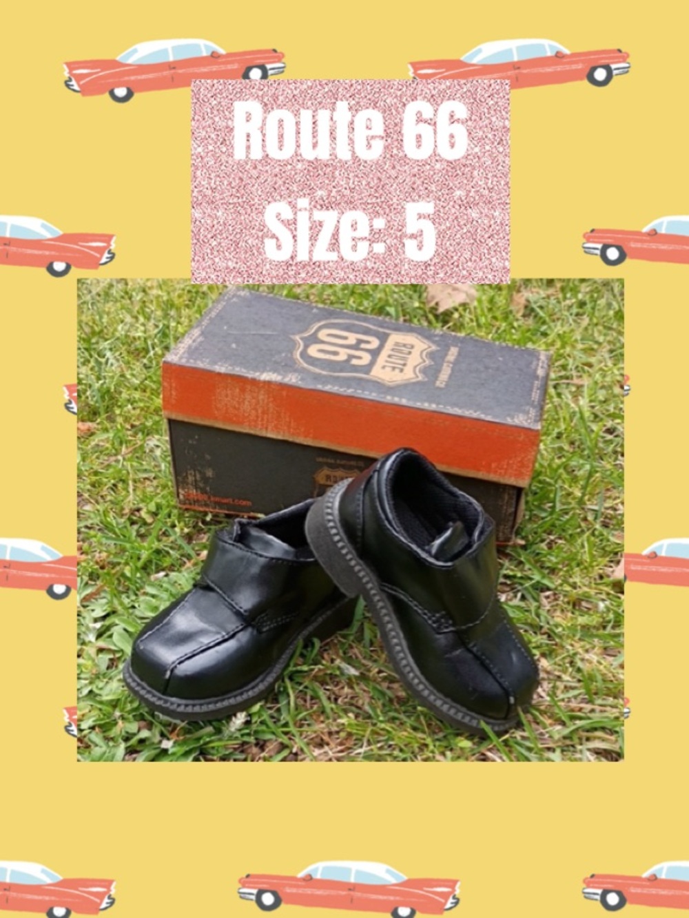 Route 66 Black Kids Slip-On Dress Shoes